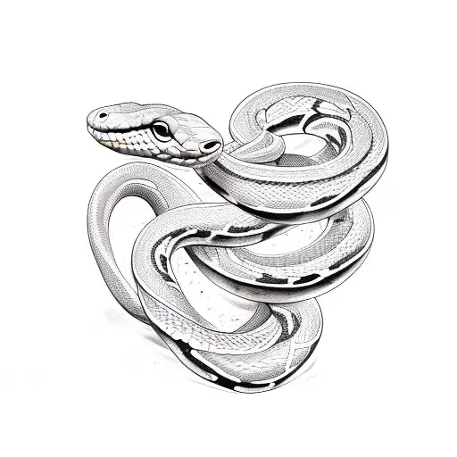 A realistic tattoo of a snake intertwined with tree shedding its skin tattoo design idea