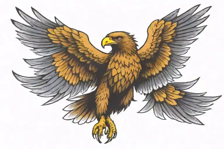 Golden Eagle tattoo design idea