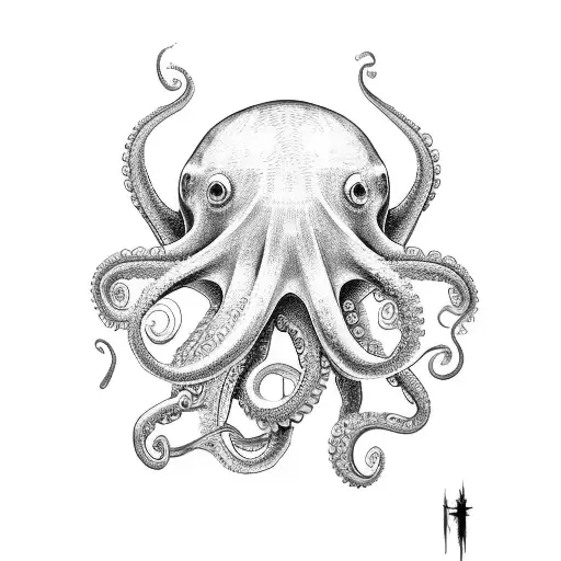 A full left arm bio organic style tattoo with an octopus that decends from shoulder cap to hand tattoo design idea