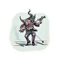 the devil playing violin  tattoo design idea