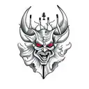 the devil playing violin  tattoo design idea