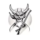 the devil playing violin  tattoo design idea