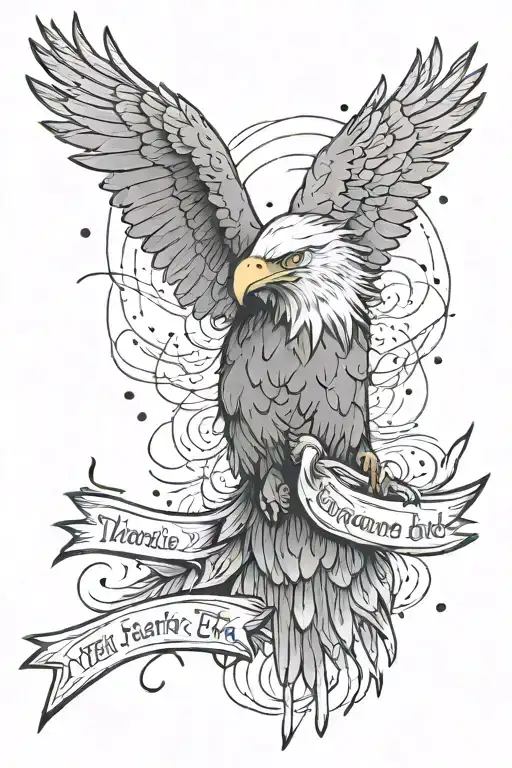 phrase "when it rains here I know it's the tears of someone who turned to ashes" with an eagle's eyes at the end tattoo design idea