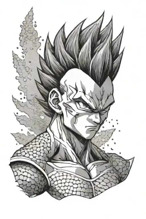 Vegeta tattoo design idea