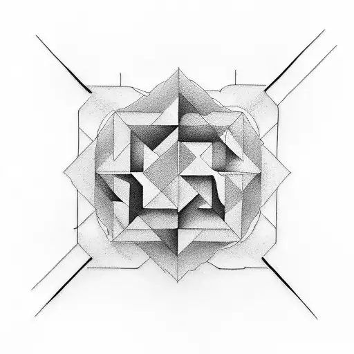 Geometric representation of an electrical outlet tattoo design idea