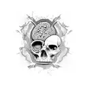 broken brain of once a smart and good-natured child, that has slowly fallen apart because their life was cruel tattoo design idea