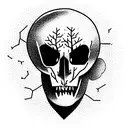 broken brain of once a smart and good-natured child, that has slowly fallen apart because their life was cruel tattoo design idea