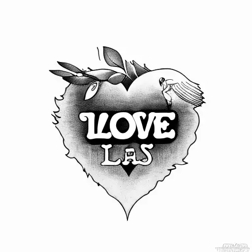 the words love | peace | harmony   tattoo design idea
