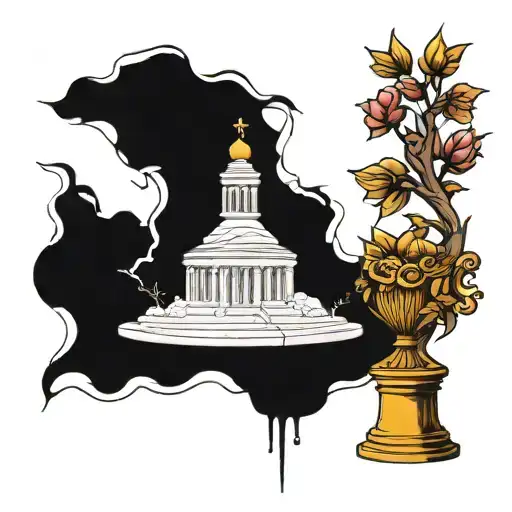 Greek goals and reaching dreams  tattoo design idea