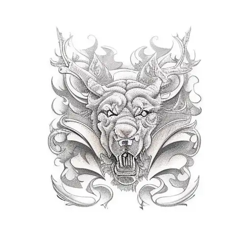 A beautifully detailed wooden workbench adorned with various woodworking tools tattoo design idea