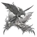 valley of the shadow and  death  tattoo design idea