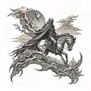 valley of the shadow and  death  tattoo design idea