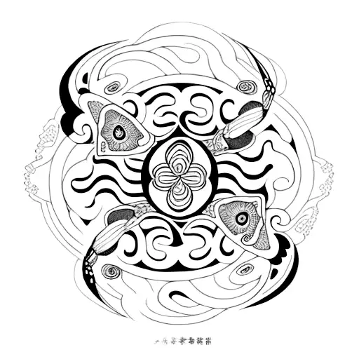 Butterfly Yin Yang  tattoo design idea