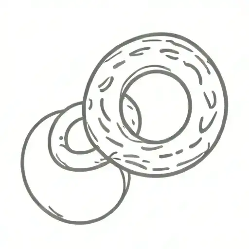 simple bagel tattoo design idea