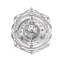 natal chart tattoo design idea