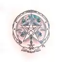 natal chart tattoo design idea