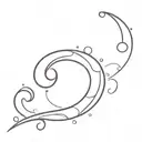 question mark with light tattoo design idea