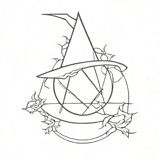 witchy tattoo design idea