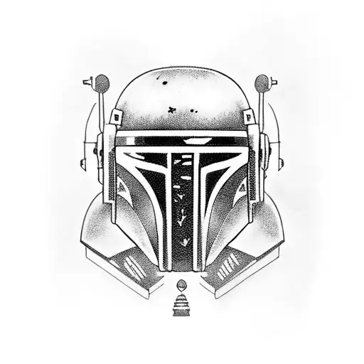 boba fett tattoo design idea