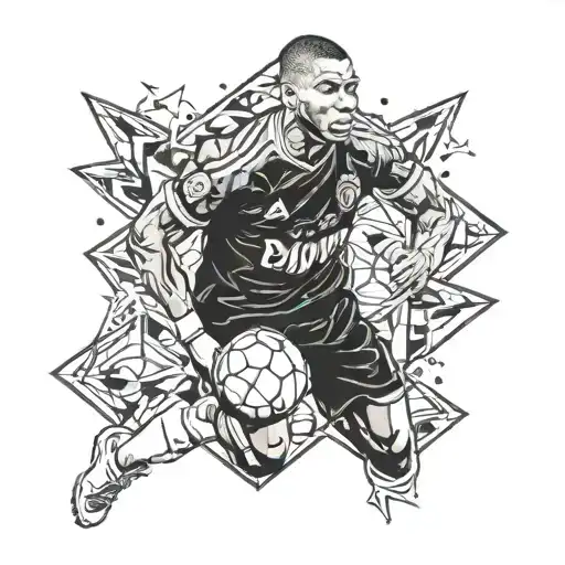Kylian Mbappe tattoo design idea