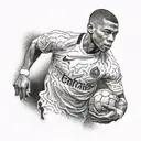 Kylian Mbappe tattoo design idea