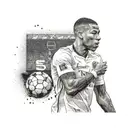 Kylian Mbappe tattoo design idea