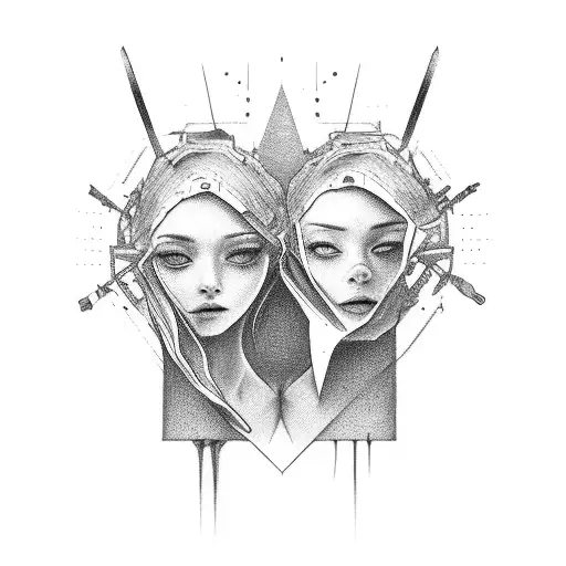 Like two people on either side of a vast river with a broken bridge which takes an awful time to repair tattoo design idea