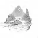 Like two people on either side of a vast river with a broken bridge which takes an awful time to repair tattoo design idea