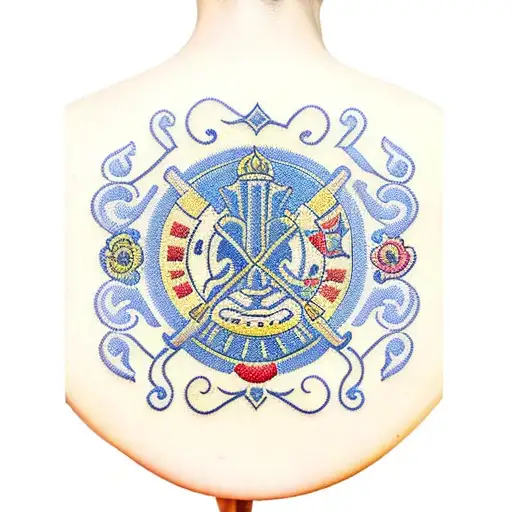 traditional Ukrainian vyshyvanka embroidery tattoo design idea