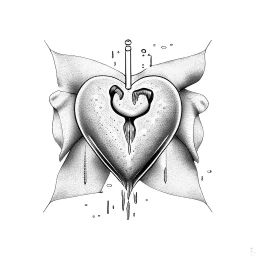 Crying Heart tattoo design idea
