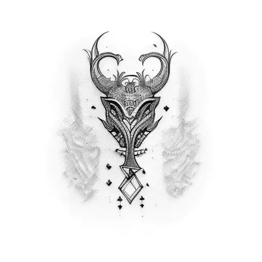 Lyre tattoo design idea
