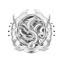 dragon ouroboros infinity tattoo design idea