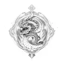dragon ouroboros infinity tattoo design idea