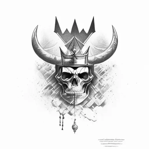 dethrone king tattoo design idea