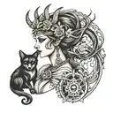 Goddess Hecate  tattoo design idea