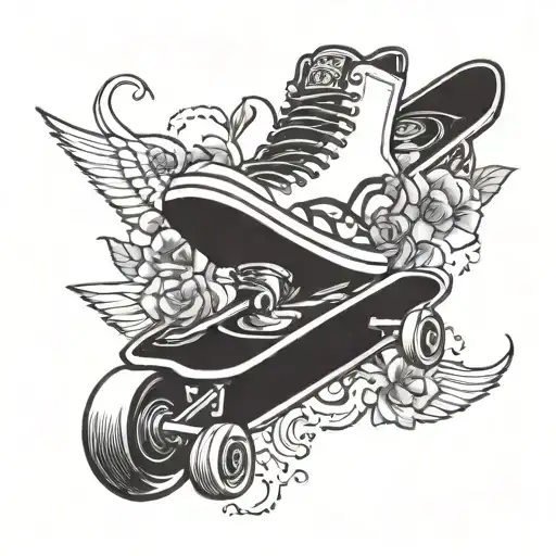 skate tattoo design idea
