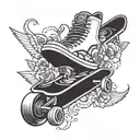 skate tattoo design idea