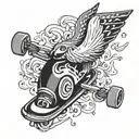 skate tattoo design idea