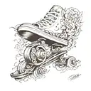 skate tattoo design idea
