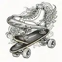 skate tattoo design idea