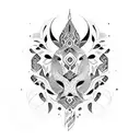 my daughters names "Cassidy" and "MacKenzie" with tribal feel tattoo design idea