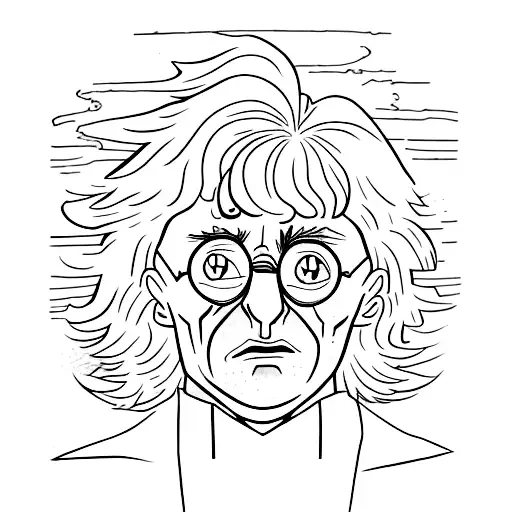 harry Potter and Ricky Morty mashup tattoo design idea