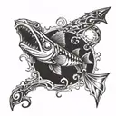 Nemo spearin Barracuda tattoo design idea