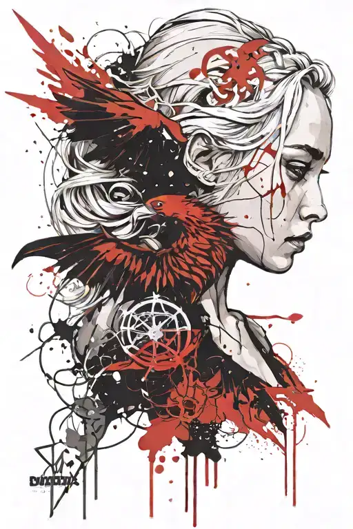 danerys Targaryen tattoo design idea