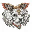 toy poodle dog tattoo design idea