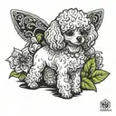 toy poodle dog tattoo design idea