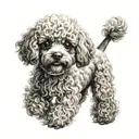 toy poodle tattoo design idea
