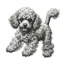 toy poodle tattoo design idea