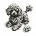 toy poodle tattoo design idea