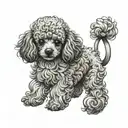 toy poodle tattoo design idea